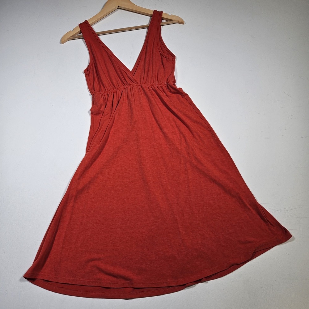 Womens Dress Medium Red Sleeveless V-Neck Empire Waist Fairy Whimsical Sexy Club